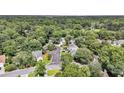 Scenic aerial view of a residential neighborhood surrounded by lush greenery and mature trees at 2773 Forest Dew Ct, Charleston, SC 29414