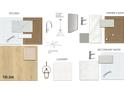 A set of interior samples includes flooring, cabinetry, and lighting options at 785 Maynard Ln, Summerville, SC 29486