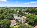 An aerial view of a quaint neighborhood with mature tree coverage at 4626 O'Hear Ave, North Charleston, SC 29405
