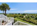 Elevated deck with ocean view at 7 Beach Club Villas, Isle of Palms, SC 29451