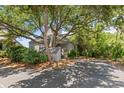 Charming exterior of home, shaded by mature trees, features a welcoming entryway and lush landscaping at 341 Seabrook Island Rd, Seabrook Island, SC 29455