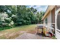 This home has a large, private backyard with mature trees at 4969 Franconia Dr, Summerville, SC 29485
