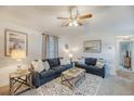 Comfortable living room with stylish sofas, decorative pillows, and a cozy rug at 1617 Refuge Run, Charleston, SC 29412