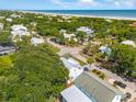 Breathtaking aerial view of the coastal neighborhood with lush greenery and beach access at 2407 Cameron Blvd, Isle of Palms, SC 29451