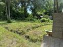 Image showing the backyard with overgrown vegetation and partial view of an unfinished structure at 305 E 1St N St, Summerville, SC 29483