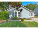 Attractive single-story home displaying light blue siding, green lawn, and colorful landscaping at 8108 Halifax Way, North Charleston, SC 29420