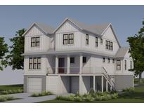 Two-story home with white siding, multiple balconies, and attached garage at 3806 Cameron Blvd, Isle of Palms, SC 29451