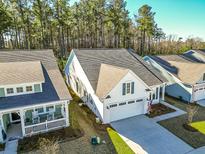 Aerial view of charming houses with tree-lined streets at 3204 Cross Vine Ln, Summerville, SC 29483