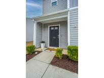 Gray two-story home with black front door and landscaping at 523 Truman Dr, Goose Creek, SC 29445