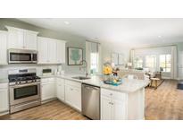 Modern kitchen with stainless steel appliances and granite countertops at 429 Parish Farms Dr, Summerville, SC 29486