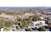 Aerial view showing property location near Neisse Creek and Firefly Distillery at 1826 Helm Ave, North Charleston, SC 29405