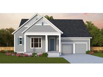 Gray two-story house with two-car garage, landscaping, and a front porch at 1149 Reserve Ln, Awendaw, SC 29429