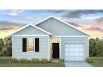 One-story house with gray siding, black shutters, and a white garage door at 135 River Hill Rd, Goose Creek, SC 29445
