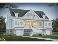 Two-story home with gray siding, white trim, and a large front porch at 3908 Delinger Dr, Mount Pleasant, SC 29466