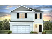 Two-story house with white siding, gray accents, and a two-car garage at 7006 Deanston Dr, Ravenel, SC 29470