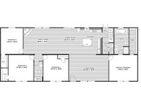 Open floor plan showcasing spacious living room, kitchen, and 4 bedrooms at 377 Seven Acres Rd, Saint George, SC 29477