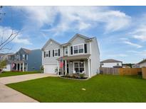Two-story house with gray siding, landscaping, and a spacious lawn at 434 Ambrose Dr, Summerville, SC 29486