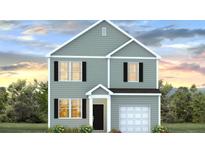 Two-story house with gray siding, black shutters, and a two-car garage at 2238 Macallan Blvd, Ravenel, SC 29470