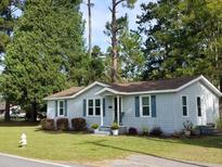 Charming one-story home with gray siding, landscaping, and a spacious yard at 206 Dukes St, Saint George, SC 29477