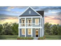 Two-story craftsman style home with gray siding, white trim, and a front porch at 209 Terrace View Dr, Summerville, SC 29486