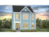 Two-story home with light blue siding and a front porch at 215 Terrace View Dr, Summerville, SC 29486