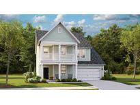 Charming two-story home featuring double porch, neutral siding, and a well-manicured lawn at 108 Maritime Way, Summerville, SC 29485