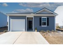 Charming single-story home with attached garage, well-manicured lawn, and inviting curb appeal at 303 Feldspar Ln, Ladson, SC 29456