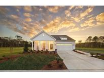 Charming single-story home boasts a well-manicured lawn and a two-car garage, perfect for comfortable living at 640 Cottage Landing Drive, Summerville, SC 29485