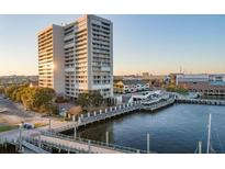 Tall waterfront building with a pier in Charleston, South Carolina, glistening in the early morning light at 330 Concord St # 14 A, Charleston, SC 29401