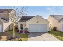 Charming single-story home with a two-car garage, manicured lawn, and inviting curb appeal at 117 Tyger St, Summerville, SC 29485