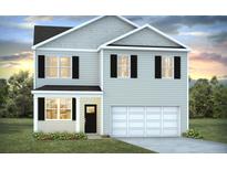 Charming two-story home featuring a two-car garage, black shutters, and manicured lawn at 1054 Forrest Creek Dr, Summerville, SC 29483