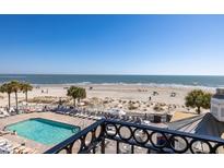 Beautiful beach view overlooking the ocean, pool and beachfront from a lovely balcony at 129 Grand Pavilion Blvd, Isle of Palms, SC 29451