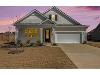 Charming single-story home boasting a well-manicured lawn, inviting entrance, and an attached two-car garage at 1251 Wading Point Blvd, Huger, SC 29450