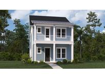 Charming two-story home with light-blue siding, white trim, and a welcoming front porch at 295 Citrus Dr, Summerville, SC 29486