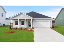Charming single-Gathering home showcasing a well-manicured lawn, a two-car garage, and a welcoming front porch at 657 Cottage Landing Dr, Summerville, SC 29485