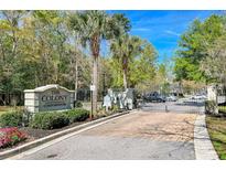 Gated entrance to The Colony Condominiums with a stone sign and well-maintained landscaping at 2434 Egret Crest Ln, Charleston, SC 29414