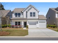 Charming two-story home featuring a two-car garage, well-maintained lawn, and inviting front porch at 410 Avocet Dr, Summerville, SC 29486