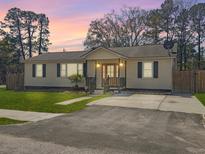 Charming one-story home with a well-maintained lawn and cozy front porch at 4701 Ivydale Dr, North Charleston, SC 29405
