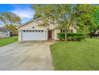 Inviting home with a well-manicured lawn and a two-car garage at 1312 Belle Grove Cir, Hanahan, SC 29410