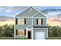 Charming two-story home with gray siding, black shutters, and an attached one car garage at 107 River Hill Rd, Goose Creek, SC 29445