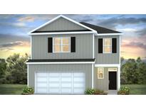 Charming two-story home featuring a gray exterior, black shutters, and a two-car garage at 291 Watersglen Dr, Summerville, SC 29486