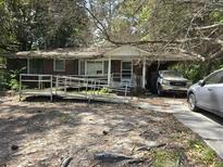 Modest single story house with ramp and small front porch, driveway, and mature landscaping at 719 Wantoot Blvd, Charleston, SC 29407