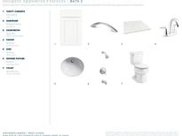 Designer bathroom features vanity cabinets, hardware, countertop, faucet, sink, shower fixture, and toilet at 302 Chapman Cir, Goose Creek, SC 29445