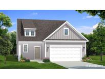 Charming single-Gathering home featuring a two-car garage, gray siding and a dormer window at 403 Cadbury Loop, Summerville, SC 29486