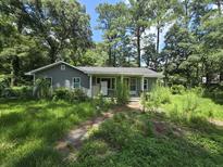 Grey single story home in need of repair, surrounded by an unkempt lawn and mature trees at 436 W Butternut Rd, Summerville, SC 29483