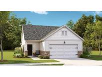 Charming one-story home featuring a welcoming front porch and a convenient two-car garage at 1021 Sagegrass Street, Summerville, SC 29485