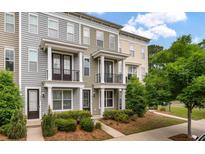 Charming townhomes with multiple stories, covered balconies, and manicured landscaping create inviting curb appeal at 1533 Bluewater Way, Charleston, SC 29414