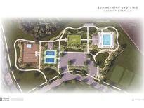 Summerwind Crossing's amenity site plan featuring a pool, event lawn, dog park, pickleball courts, and picnic pavilion at 137 Summerwind Dr, Summerville, SC 29486