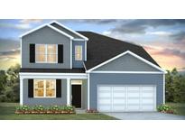 Charming two-story home with a two-car garage, black shutters, and a well-manicured lawn at 325 Willow Run Dr, Summerville, SC 29486