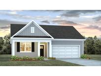 Charming one-story home with gray siding, white trim, and a convenient attached two-car garage at 316 Salvia St, Moncks Corner, SC 29461